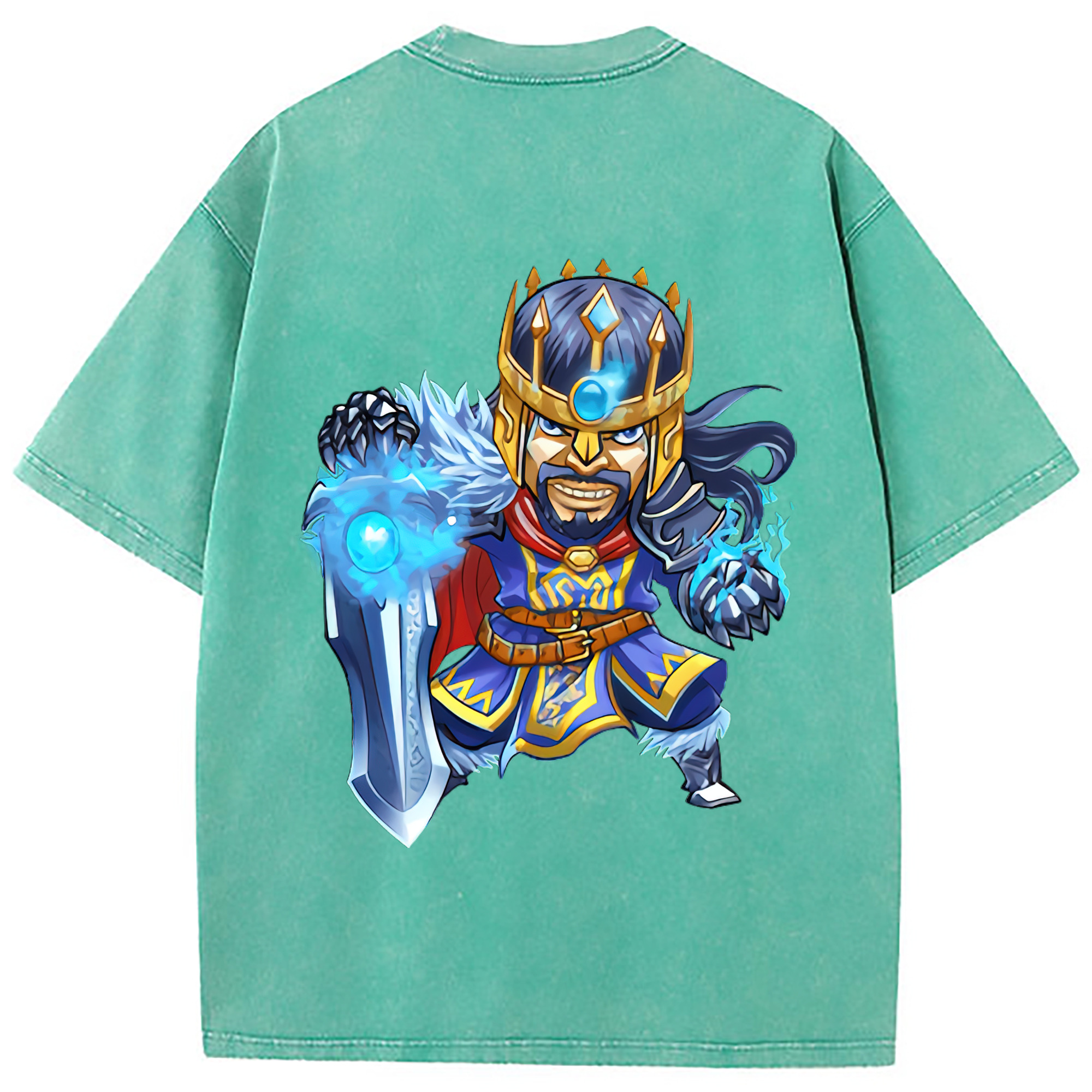 （画像用） リーグ・オブ・レジェンド League of Legends LOL 綿100% ヴィンテージ風 半袖Tシャツ（背面プリント）